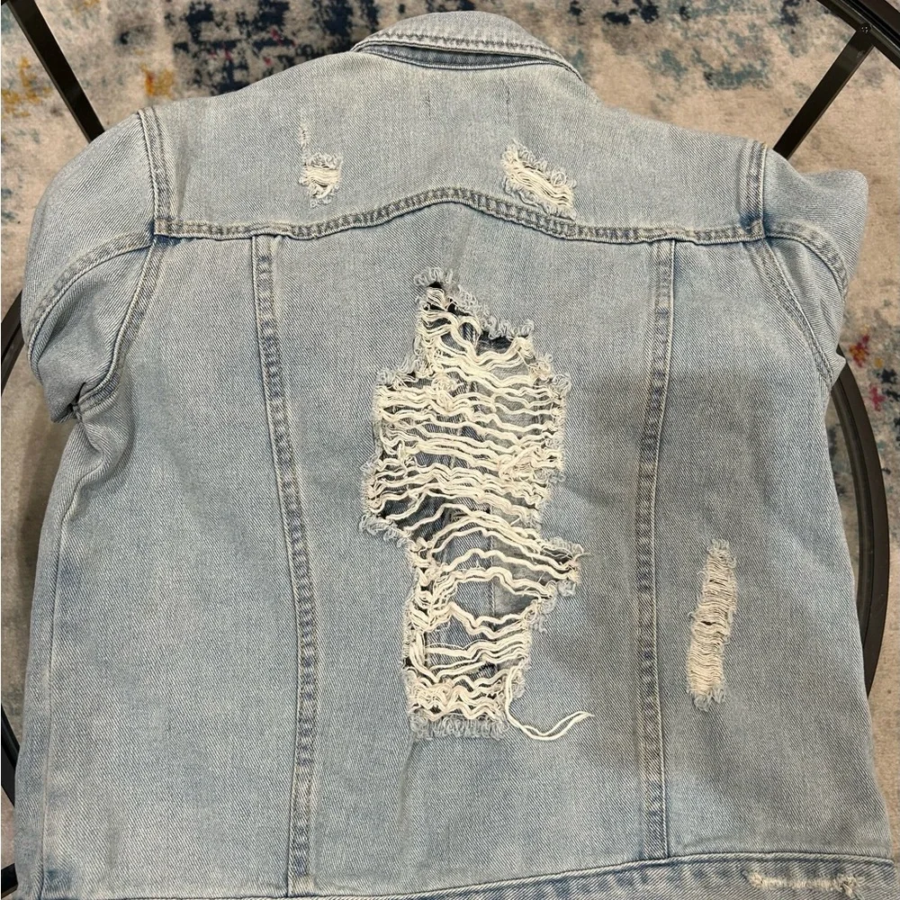Women Pacsun Blue Jean Jacket - Picture 6 of 9